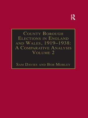 cover image of County Borough Elections in England and Wales, 1919–1938